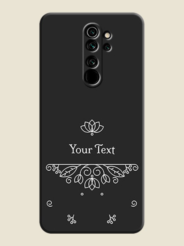 Custom Lotus Garden Custom Text On Space Black Personalized Soft Matte Phone Covers -Xiaomi Redmi Note 8 Pro - alternate view