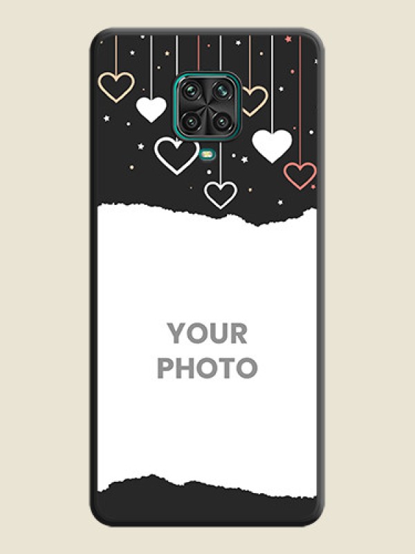 Custom Love Hangings with Splash Wave Picture on Space Black Custom Soft Matte Phone Back Cover - Redmi Note 9 Pro - alternate view