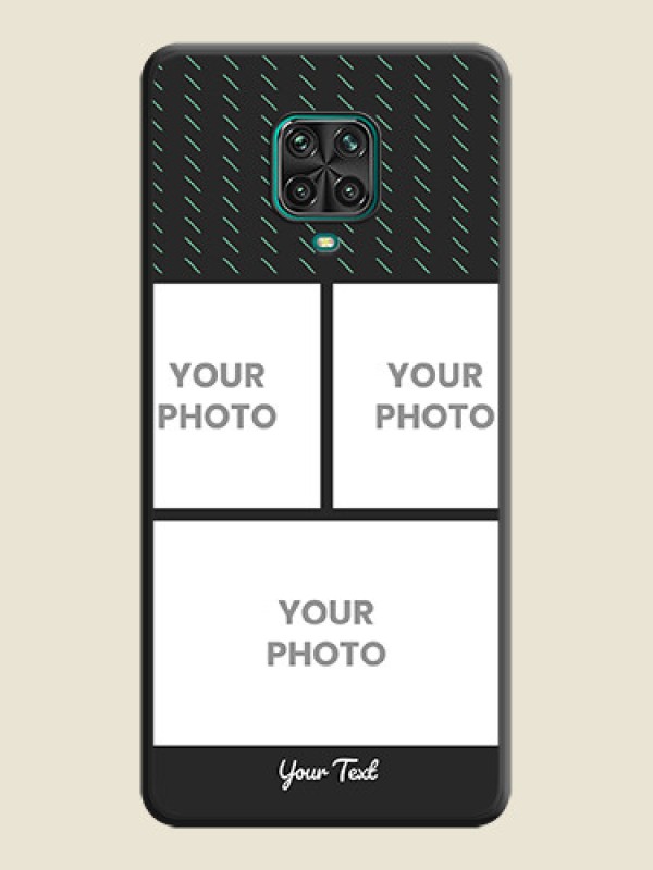 Custom Cross Dotted Pattern with 2 Image Holder  on Personalised Space Black Soft Matte Cases - Redmi Note 9 Pro - alternate view