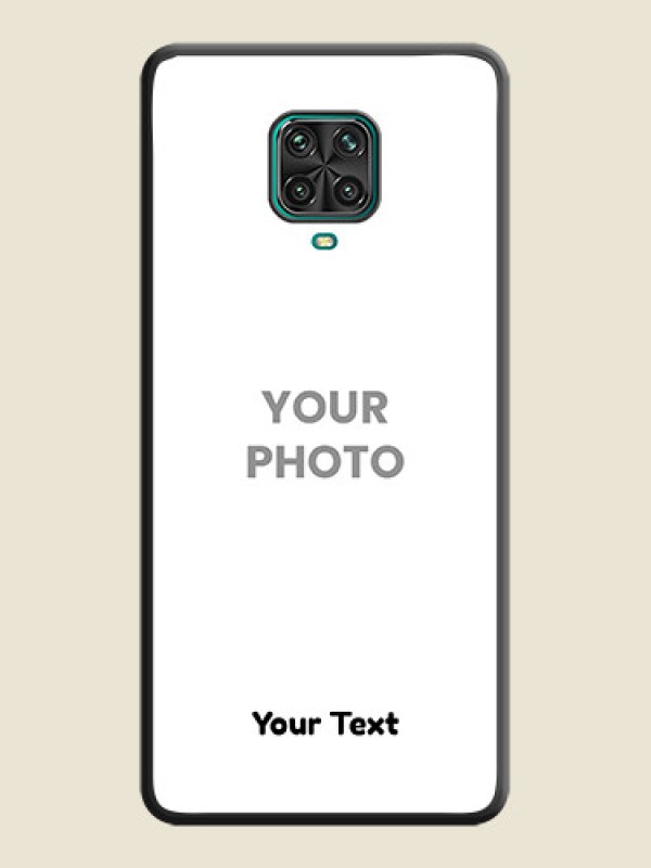 Custom Full Single Pic Upload With Text On Space Black Personalized Soft Matte Phone Covers -Xiaomi Redmi Note 9 Pro - alternate view