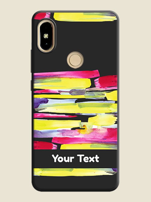 Custom Brush Coloured on Space Black Personalized Soft Matte Phone Covers - Redmi S2 - alternate view