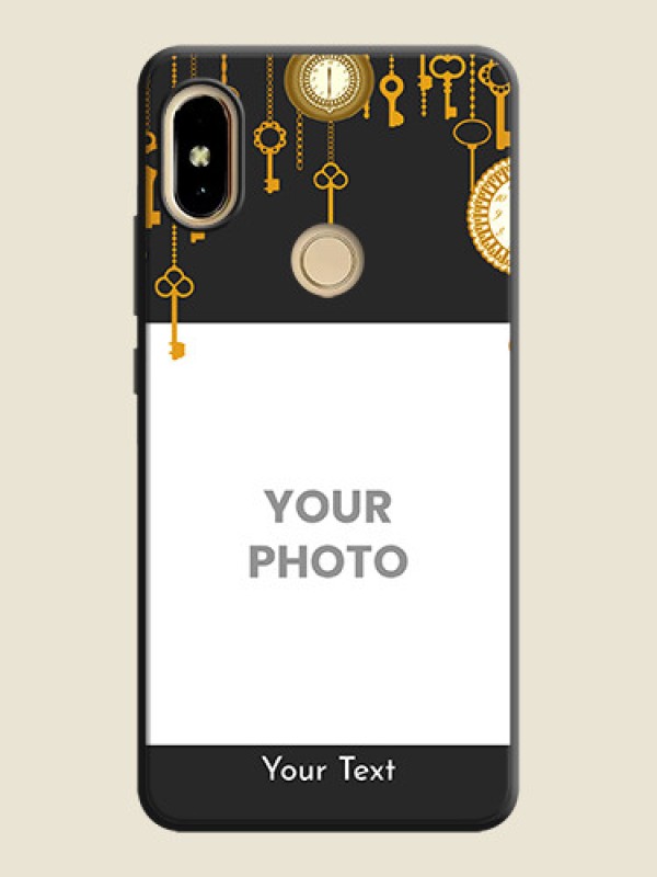 Custom Decorative Design with Text on Space Black Custom Soft Matte Back Cover - Redmi S2 - alternate view