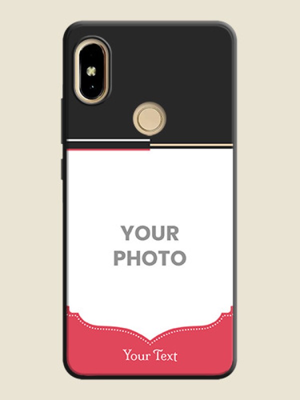 Custom Classic Plain Design with Name on Photo on Space Black Soft Matte Phone Cover - Redmi S2 - alternate view