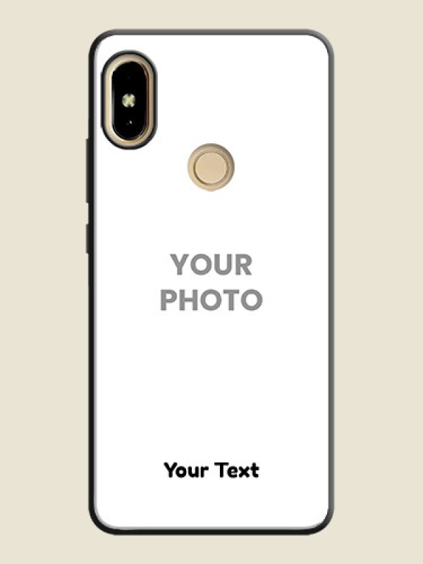 Custom Full Single Pic Upload With Text On Space Black Personalized Soft Matte Phone Covers -Xiaomi Redmi S2 - alternate view