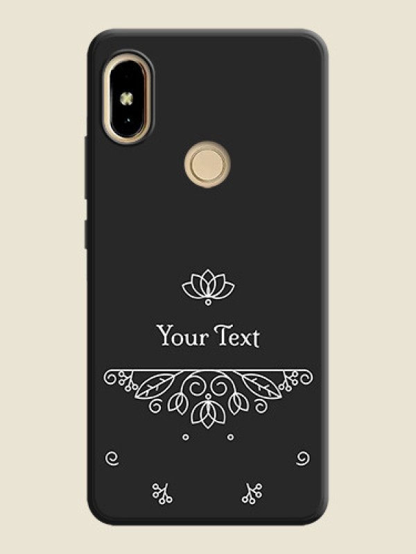Custom Lotus Garden Custom Text On Space Black Personalized Soft Matte Phone Covers -Xiaomi Redmi S2 - alternate view