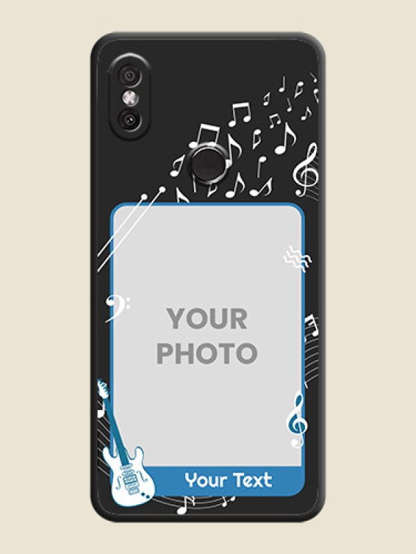 Custom Musical Theme Design with Text - Photo on Space Black Soft Matte Mobile Case - Redmi Y2 - alternate view