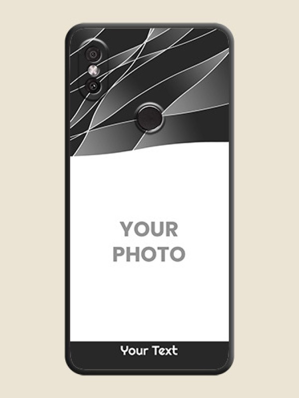 Custom Mixed Wave Lines - Photo on Space Black Soft Matte Mobile Cover - Redmi Y2 - alternate view