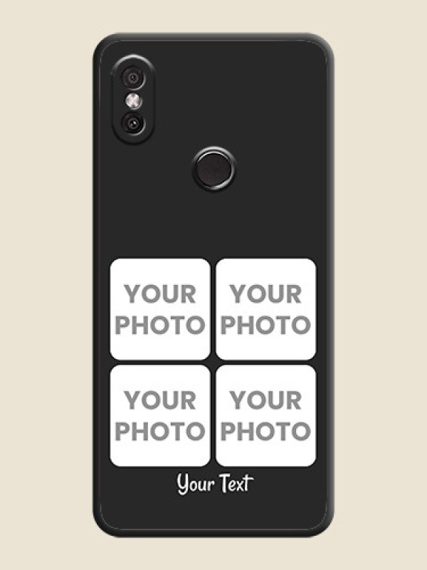 Custom Floral Art with 6 Image Holder - Photo on Space Black Soft Matte Mobile Case - Redmi Y2 - alternate view