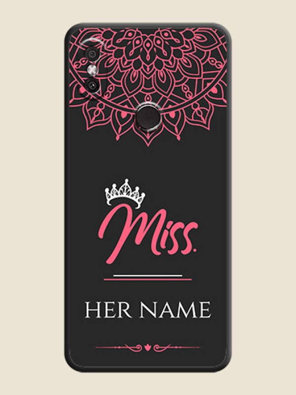 Custom Mrs Name with Floral Design on Space Black Personalized Soft Matte Phone Covers - Redmi Y2 - alternate view