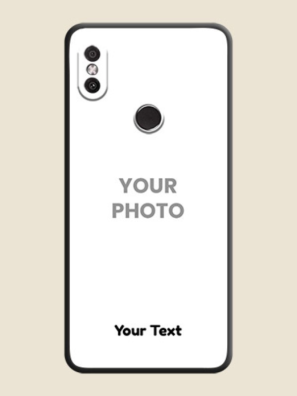 Custom Full Single Pic Upload With Text On Space Black Personalized Soft Matte Phone Covers -Xiaomi Redmi Y2 - alternate view