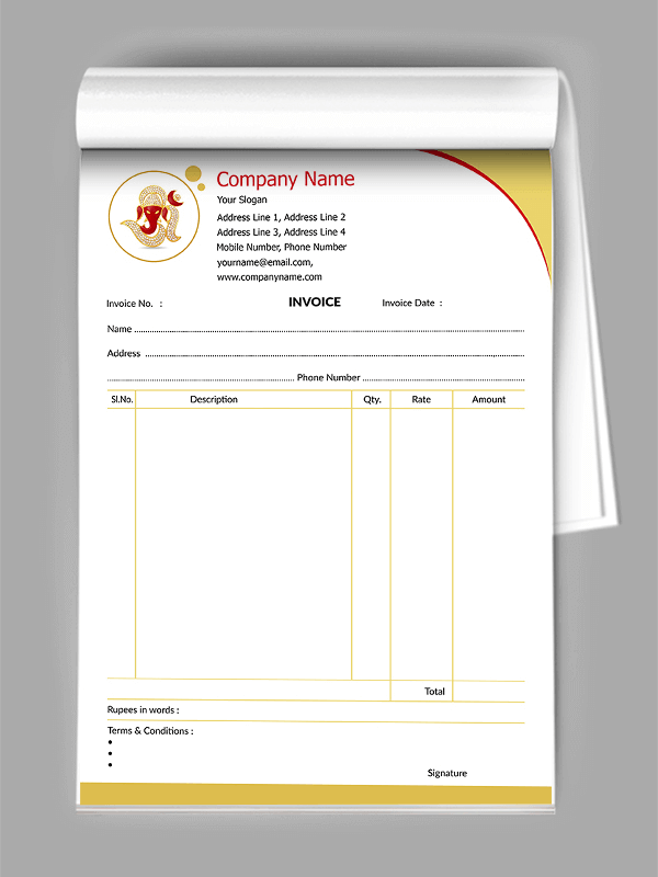 Custom Astrology Bill Book Design