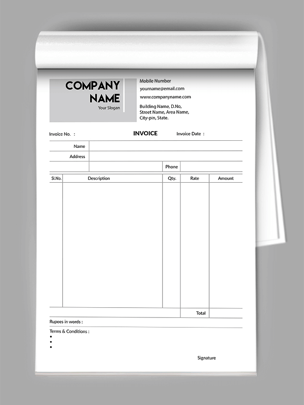 Custom Advocate Bill Book Design