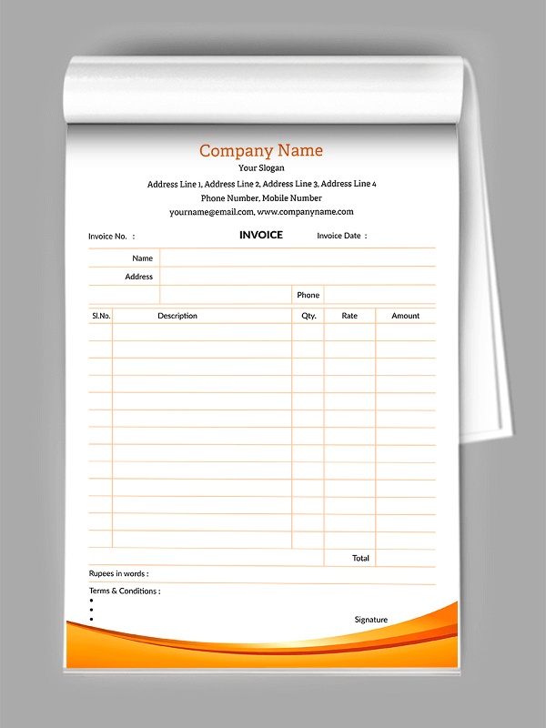 Custom Premium Bill Book Design
