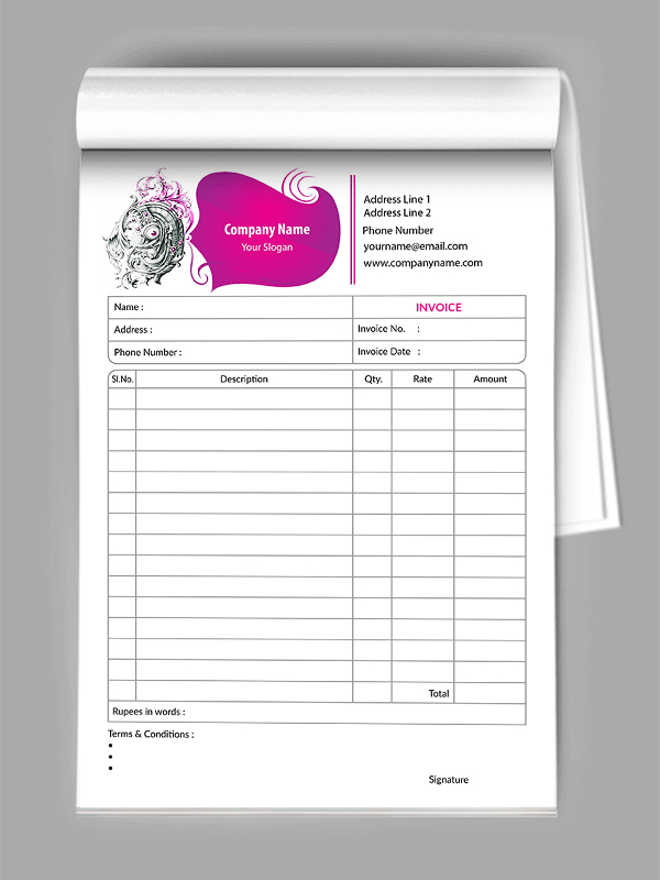 Custom Dj Bill Book Design