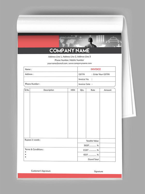 Custom Premium Bill Book
