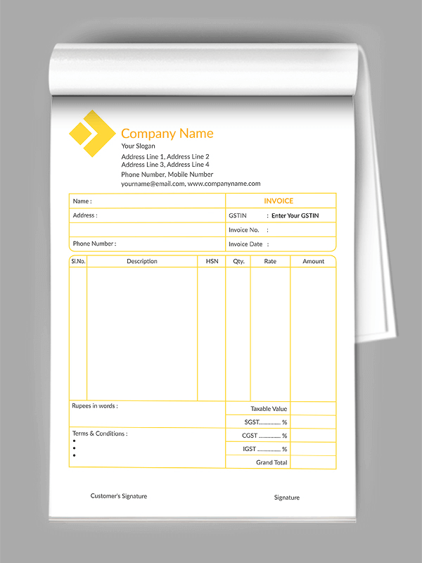 Custom Web Bill Book