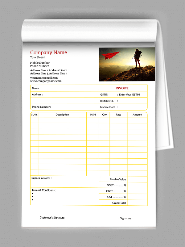 Custom Education Bill Book
