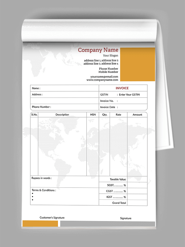 Custom Consultancy Bill Book