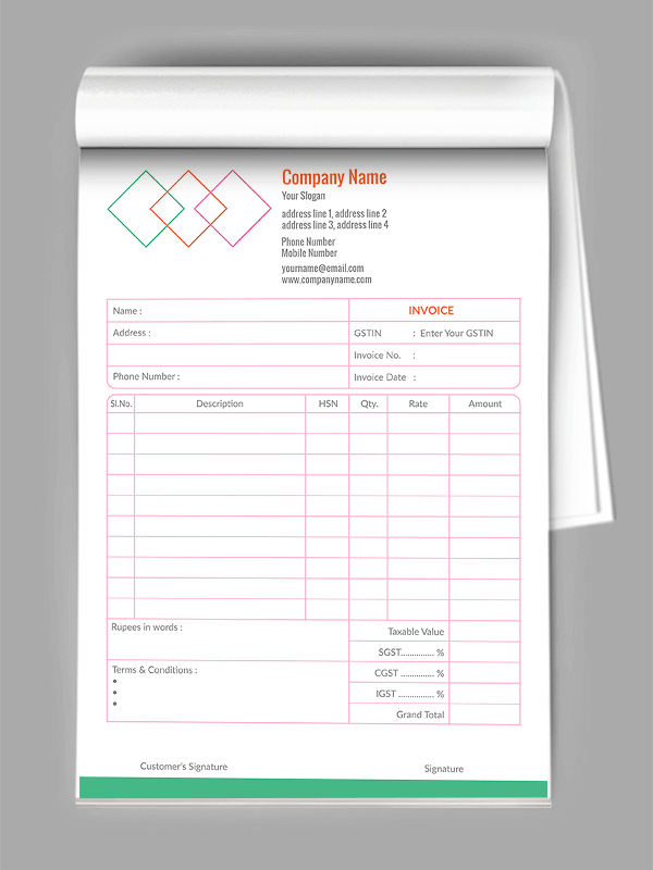 Custom Mechanic Bill Book