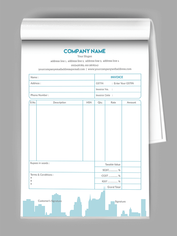 Custom Architect Bill Book