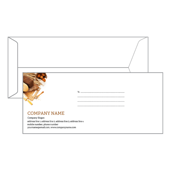 Custom Bakery  Envelope Design