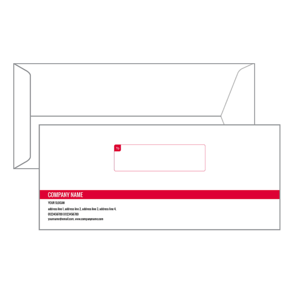 Custom Red And White Envelope