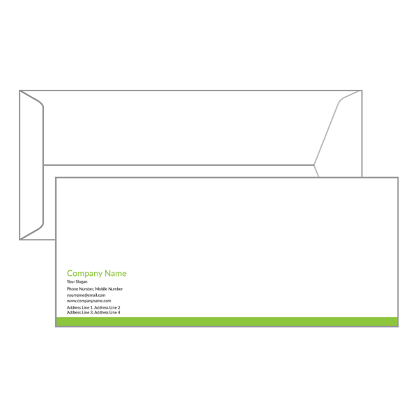 Custom Parrot Green Envelope
