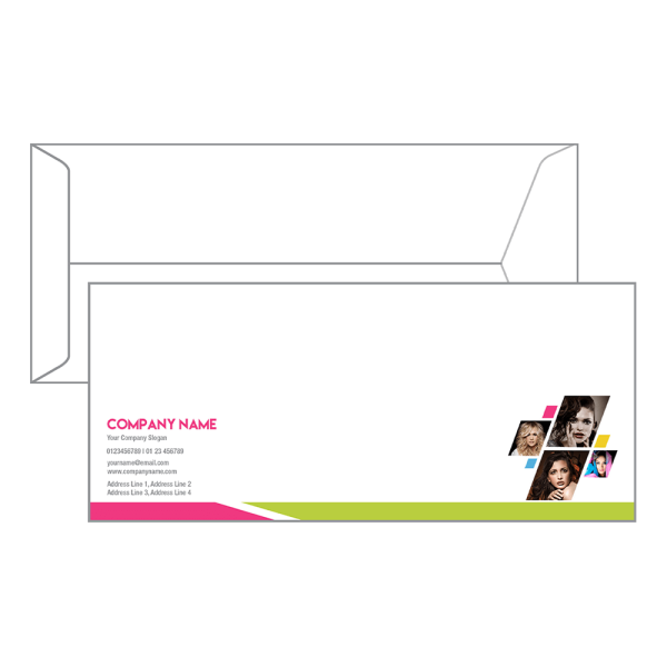 Custom Pink Aand Green Envelope