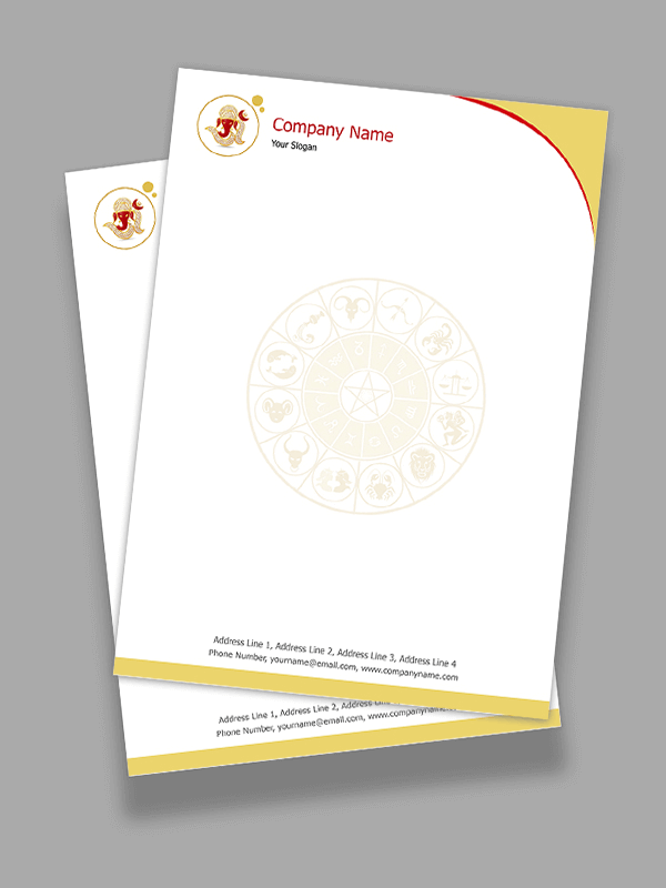 Custom Astrology Letterhead Design