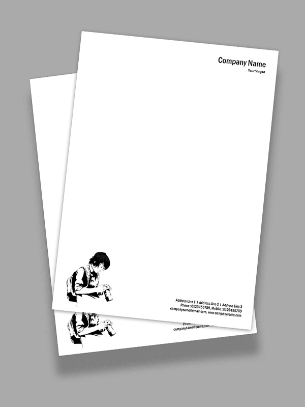 Custom Photography Letterhead Design
