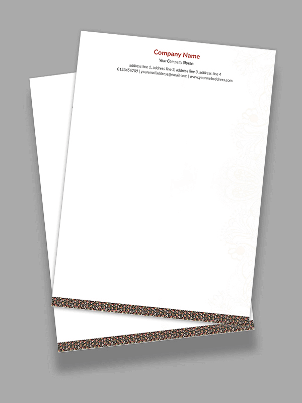 Custom Florist Letterhead Design