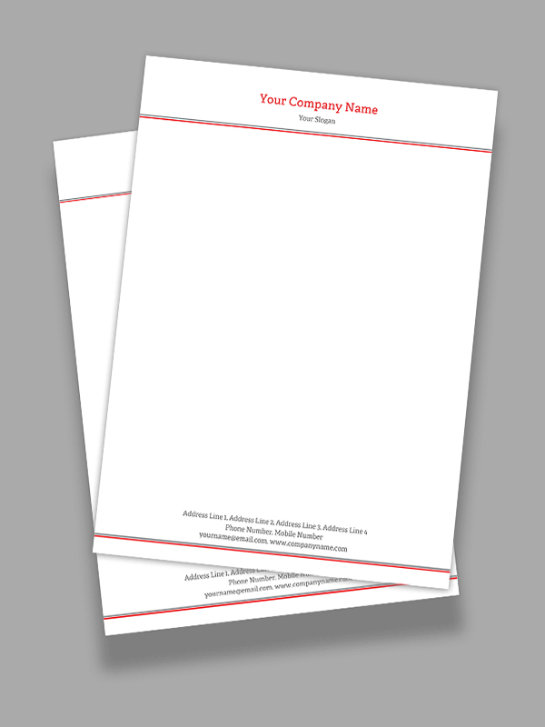 Custom Professional  Letterhead Design