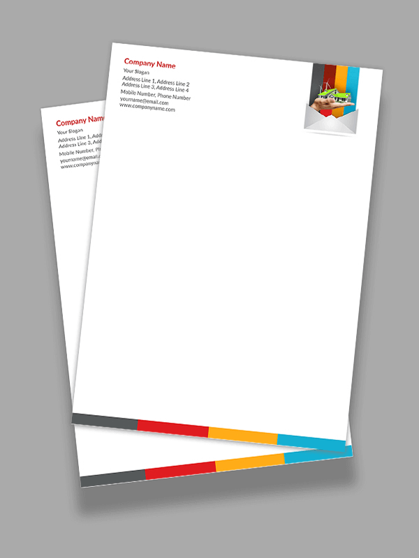 Custom Construction Company  Letterhead Design