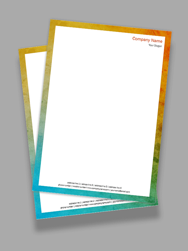 Custom Premium  Letterhead Design