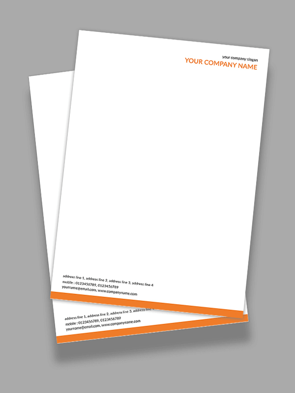Custom Professional  Letterhead Design
