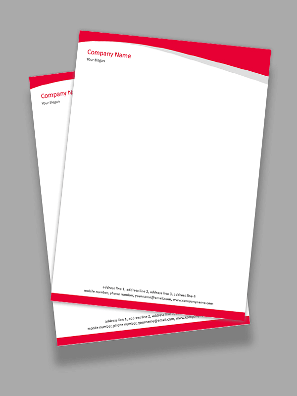 Custom Premium  Letterhead Design