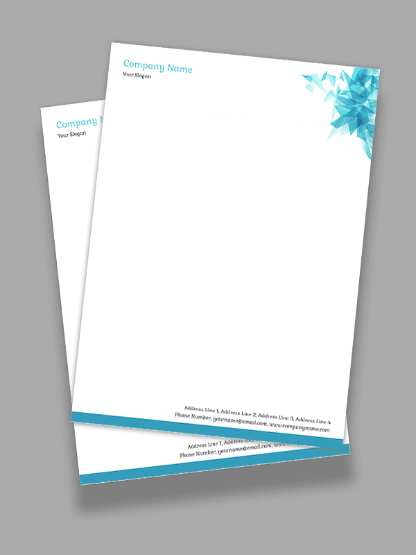 Custom Abstract Letterhead Design