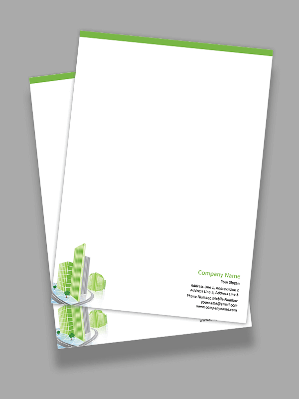 Custom Construction  Letterhead Design