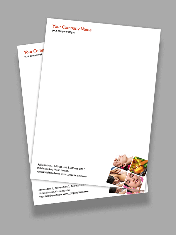 Custom Beauty Spa Letterhead Design