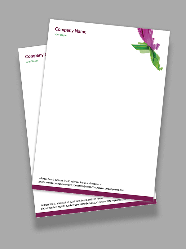 Custom Abstract Letterhead Design