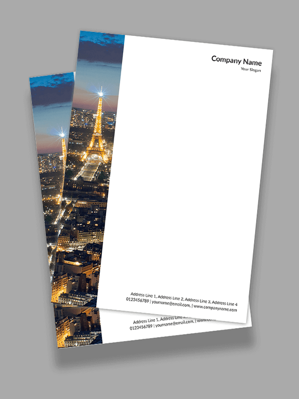 Custom Travels Company  Letterhead Design