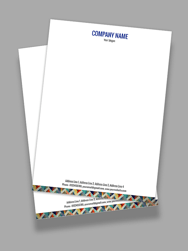 Custom Abstract  Letterhead Design