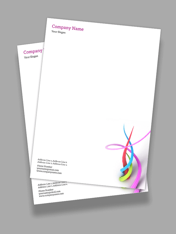 Custom Automobiles Letterhead Design