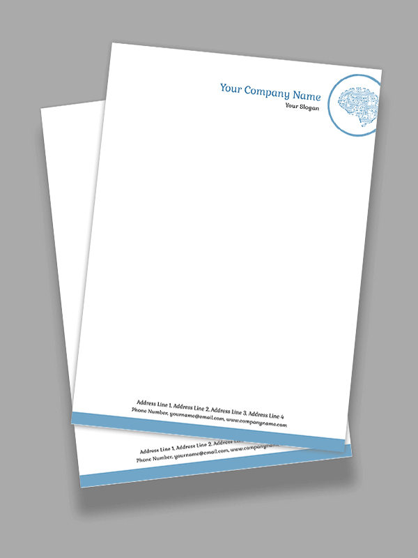 Custom Computer Spare parts Letterhead Design
