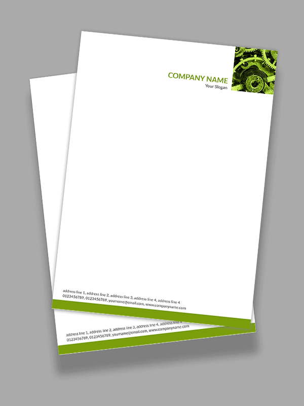 Custom Automobiles Letterhead Design