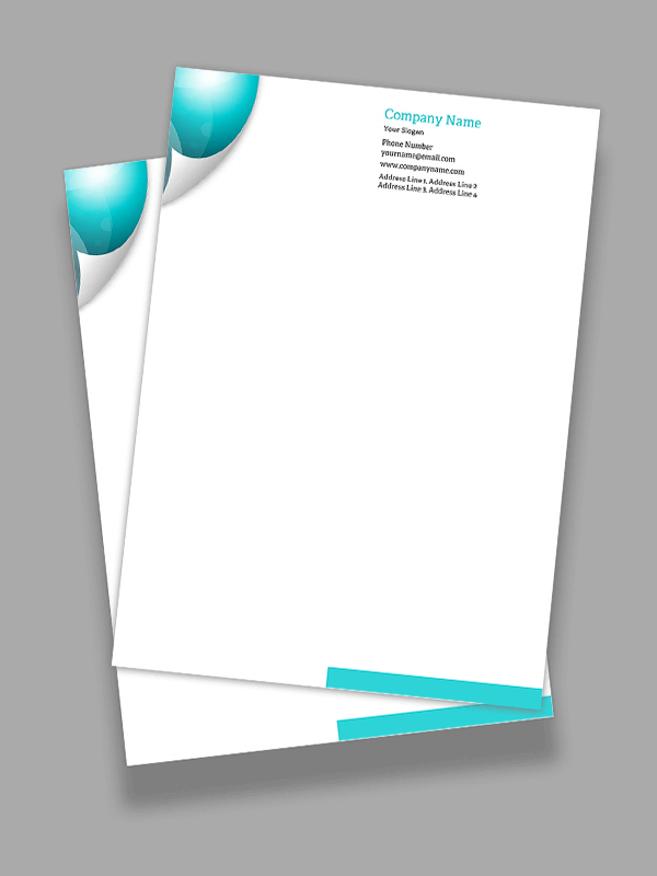 Custom Book Shop Letterhead Design