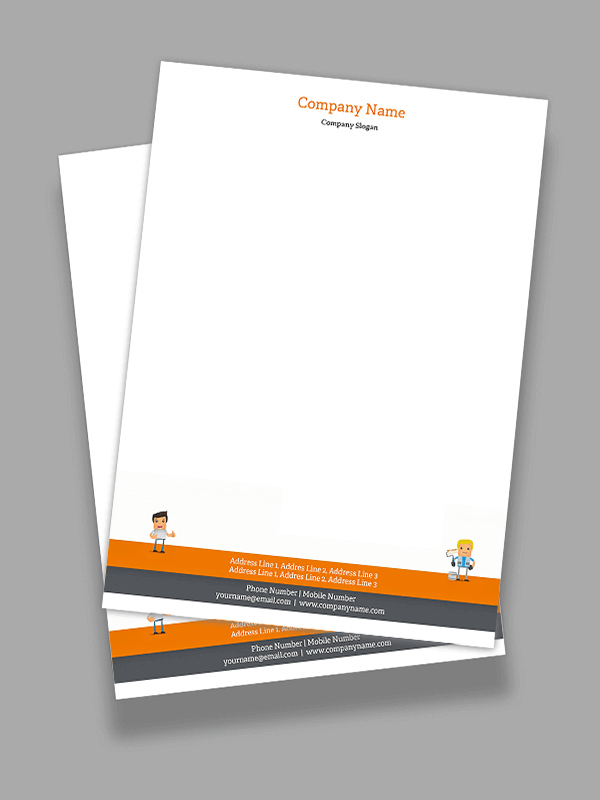 Custom painter Letterhead Design