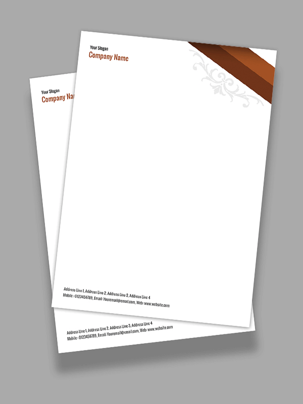 Custom Abstract  Letterhead Design