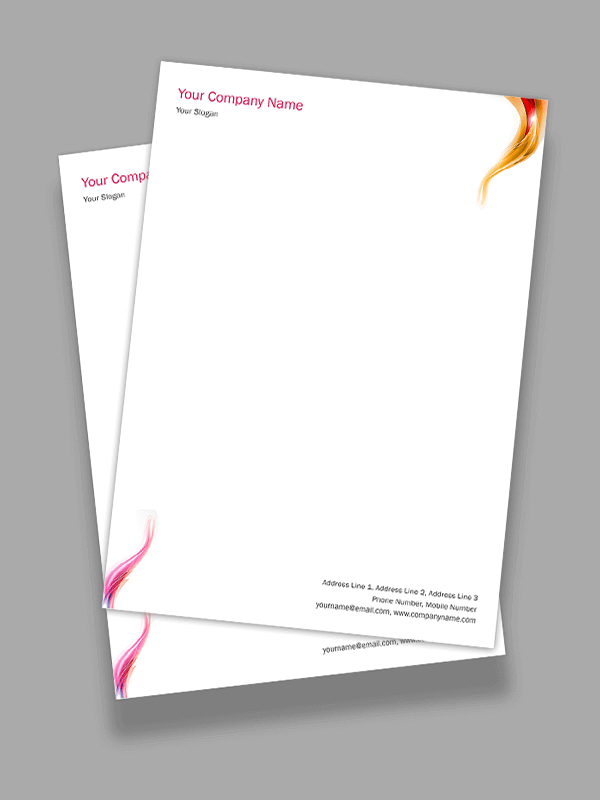 Custom Abstract  Letterhead Design