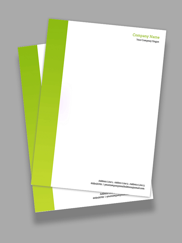 Custom Construction  Letterhead Design